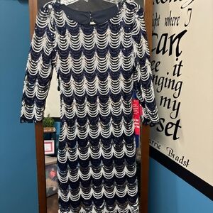 Sequin Wave Pattern Dress